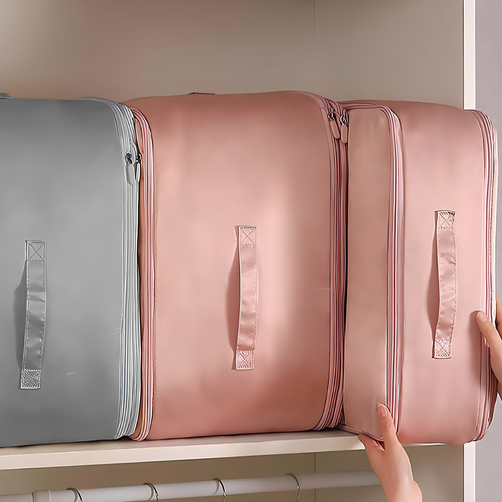 roze i plava samokompresujuca torba