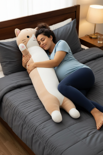 trudnica_uziva_sa_cat_hug_jastukom_za_trudnice